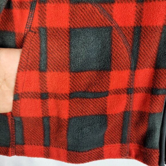 Merona Cabincore Full Zip Fleece Jacket Women's Plus 2X Red Gray Plaid NWT - Picture 6 of 9